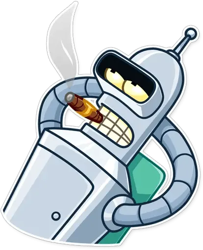  Bender Telegram Sticker English Png Futurama Bender Icon