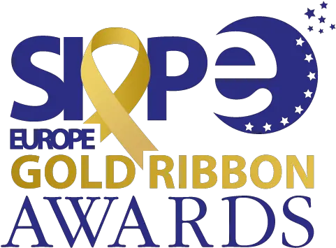  Siop Europe Gold Ribbon Awards Graphic Design Png Gold Ribbon Png