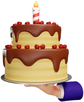  Hand Holding Cake 3d Illustrations Designs Images Vectors Transparent Background Birthday Cake Png 3d Emoji Cake Icon