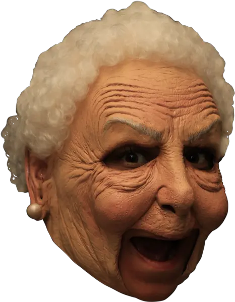  Nanny Mask Deluxe Open Mouth Cappelu0027s Old Woman Mask Png Open Mouth Png