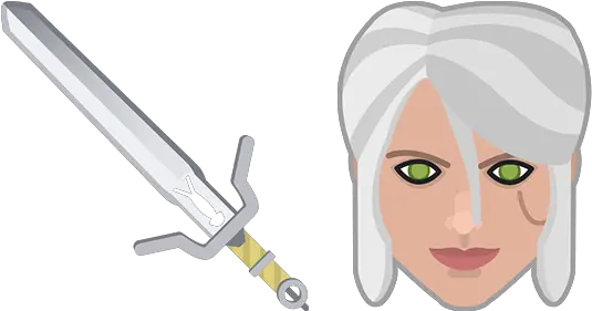  The Witcher Ciri Sword Zireael Cursor U2013 Custom Collectible Sword Png Witcher 3 Png