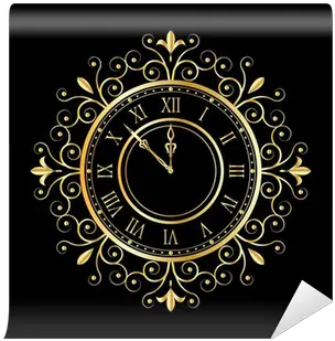  Gold Clock Vintage Style Wall Mural U2022 Pixers We Live To Change Decorative Png Gold Clock Png