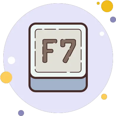  F7 Key Icon In Circle Bubbles Style Home Button Icon Aesthetic Png Computer Key Icon