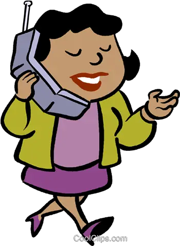  Businesswoman Clip Art Talking On Phone Png Cell Phone Vector Png