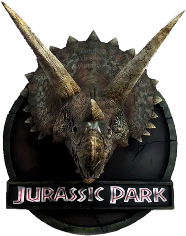  Jurassic Park Triceratops Jurassic Park Triceratops Bust Png Jurassic Park Logo Png