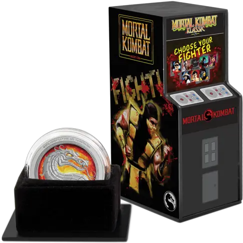  Mortal Kombat 1oz Silver Coin New Zealand Mint Mortal Kombat Silver Coin Png Mortal Kombat Logo Png