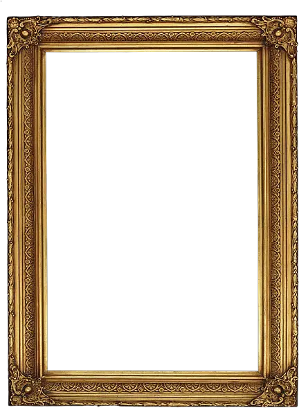  Classic Vertical Frame Transparent Frames Gold Wood Picture Frame Png Golden Frame Transparent