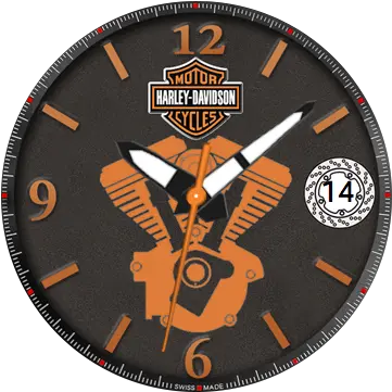  Harley Davidson U2013 Watchfaces For Smart Watches Wall Clock Png Harley Davidson Logo Wallpaper