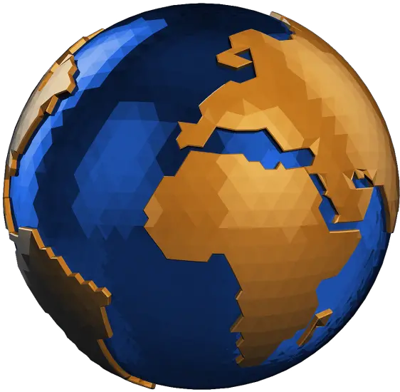  3d Earth Glass By Adil777 Videohive Orange And Blue Globe Png 3d Map Icon