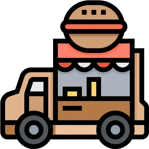  Facility Food Hamburger Sell Truck Free Icon Of Street Foods Drinks Car Delivery Drinks Png Truck Icon Png