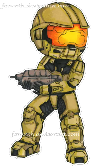  Download Hd Arrow Clipart Black Master Chief Halo Chibi Master Chief Clipart Transparent Png Halo Master Chief Png