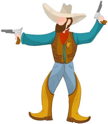  Sheriff With Two Guns Transparent Png U0026 Svg Vector File Sheriff Transparent Cartoon Gun Png