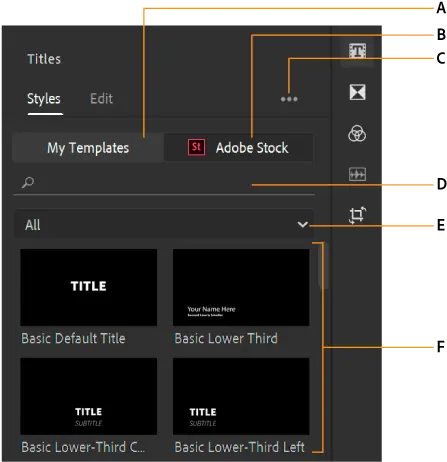  How To Add And Edit Titles In Your Adobe Premiere Rush Video Edit Title Adobe Premiere Png Lower Third Png