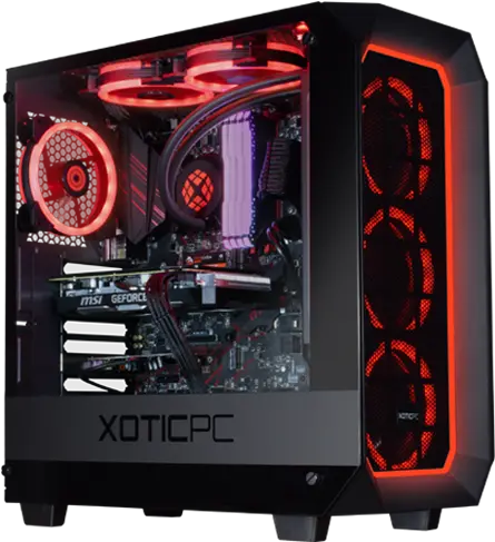  Custom Built Gaming Pc Gaming Desktop Computers Xotic Pc Computer Fan Png Fan Icon On Computer Case