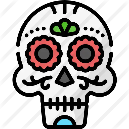  Mexican Skull Dot Png Facebook Skull Icon