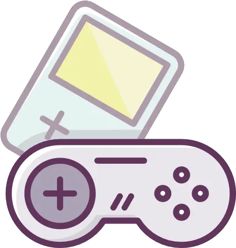  Games Gamepad Free Icon Of Device Vol Mando De Juegos Png Purple Play Icon