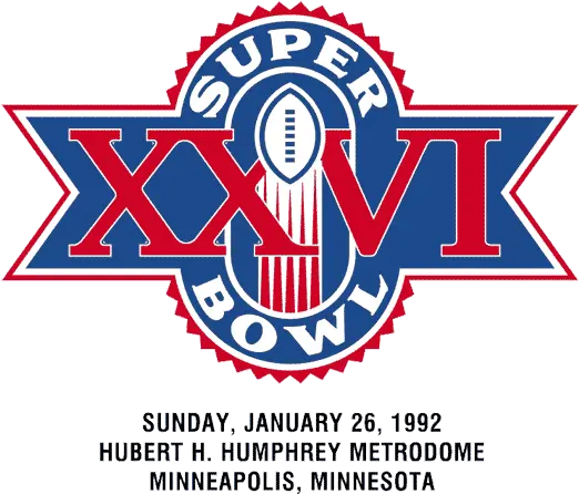  Super Bowl Primary Logo Logo Xxvi Super Bowl Png Super Junior Logos