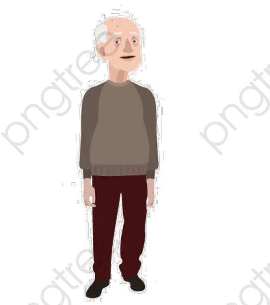  Hand Painted Grandfather Old People Icon Clipart Full Old Person Free Vector Png Old Man Icon