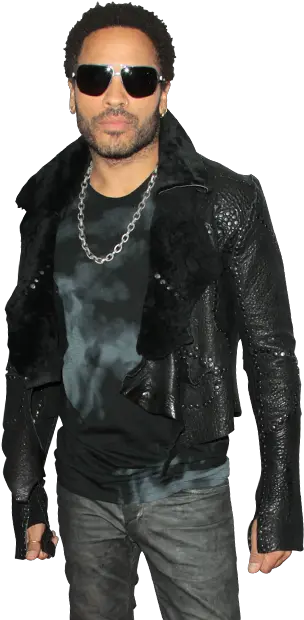  Download Lenny Kravitz Png Image Leather Jacket Lenny Png