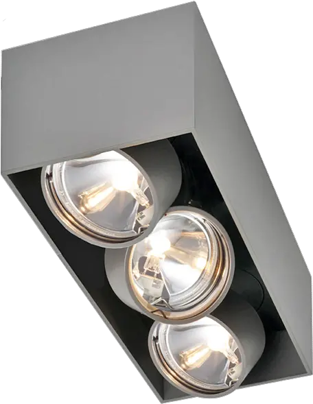  Triple Surface Mounted Spotlight Box Grey Spot Light Surface Mounted Png Spot Light Png