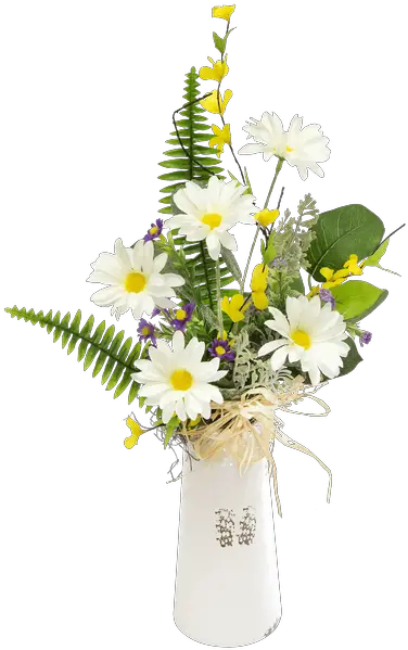  Silk White Daisy Jug Lovely Png White Daisy Png