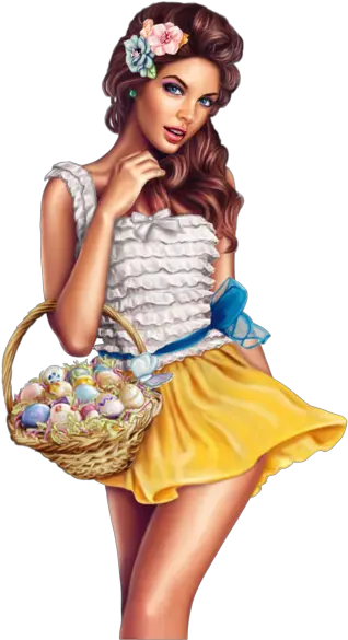  My Easter Basket Png Official Psds Tubes Png Femme Pâques Easter Basket Png