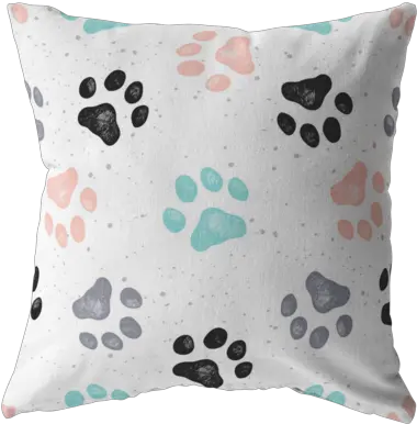  Download Hd Paw Print Throw Pillow Decorative Png Dog Print Png