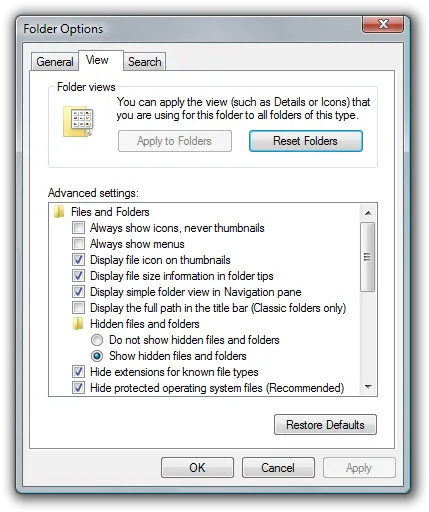  Restore Icon Cache In Windows Folder Option Win 7 Png Windows Folder Icon