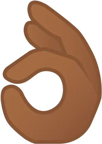  Medium Brown Ok Hand Emoji Png Ok Hand Emoji Transparent