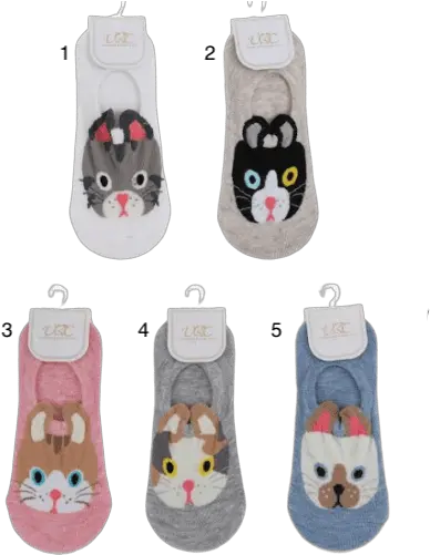  Cat Face Cotton Socks For Teen Png Cat Face Transparent