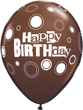  Sngl Latex Bd Hpy Bday Chocolate Brown Balloon Balloon Png Happy Birthday Balloons Png