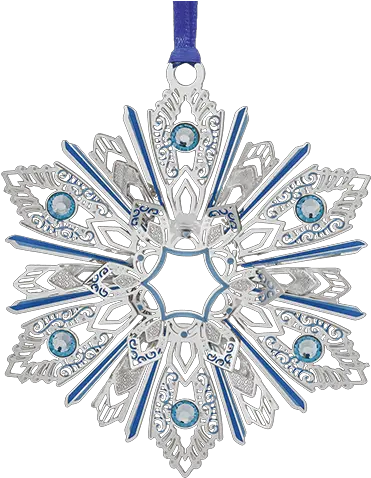  Jeweled Snowflake Decorative Png Silver Snowflake Png