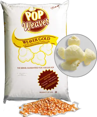  Weaver Popcorn Bulk Pop Weaver Gold Popcorn Png Popcorn Kernel Png