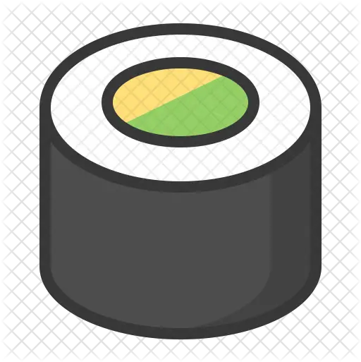  Sushi Roll Icon Of Colored Outline Dot Png Sushi Roll Png