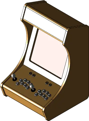  Bartop Arcade Cabinet Wip 3d Cad Model Library Grabcad Handheld Game Console Png Arcade Cabinet Png