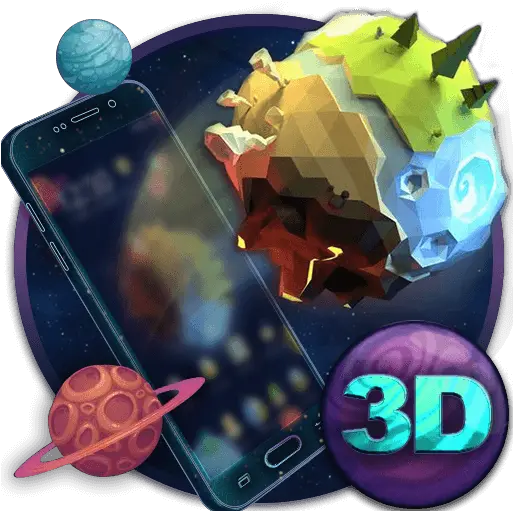  Earth Element 3d Theme Apk 119 Download Free Apk From Apksum Low Poly Png Planet Icon Set