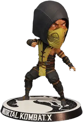  Mortal Kombat Scorpion Bobble Head Mortal Kombat Scorpion Figurine 6 Inche Png Scorpion Mortal Kombat Png