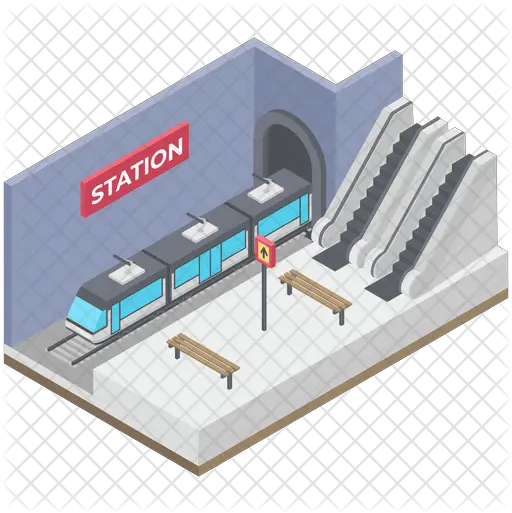  Subway Train Icon Of Isometric Style Architecture Png Subway Png