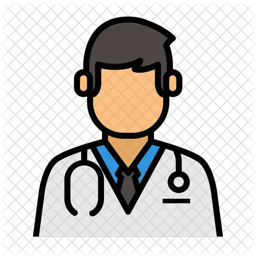  Doctor Icon Of Colored Outline Style Illustration Png Doctor Icon Png