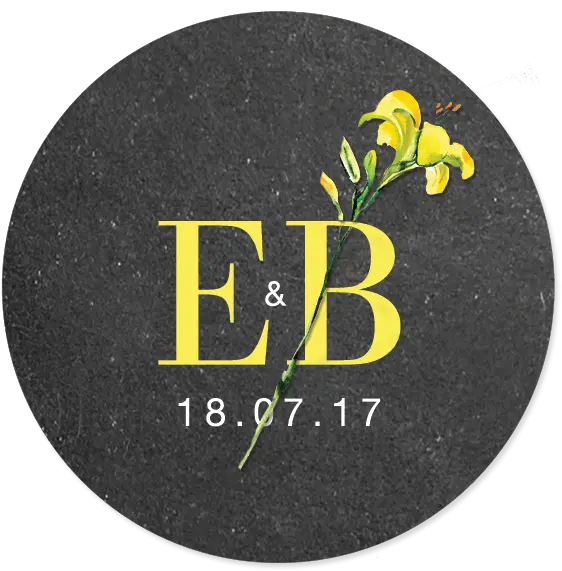  Sticker With Your Logo And A Yellow Flower Circle Png Yellow Flower Logo