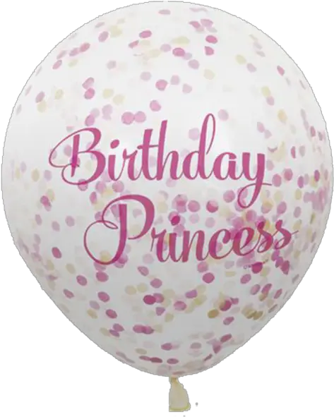  Pink Confetti Birthday Princess Balloon Balloon Png Pink Confetti Png