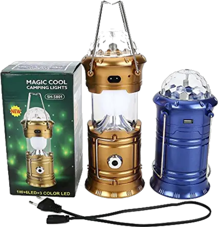  Solar Rechargeable Lantern With Disco Light Magic Cool Camping Lights Png Disco Lights Png