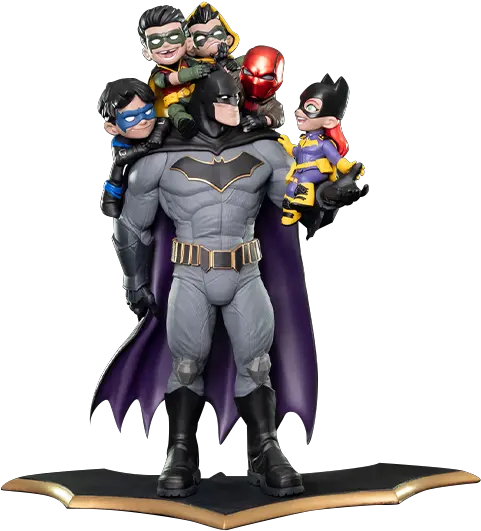  Dc Comics Batman Family Statue Batman Family Q Master Png Batman And Robin Png