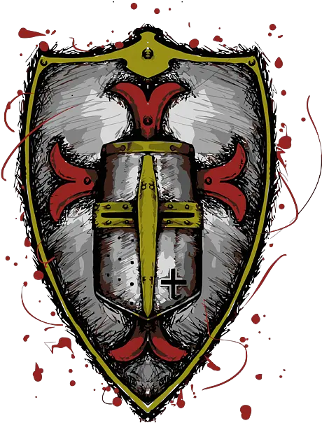  Knight Templar Gift Crusader Shield And Solid Png Forward Facing Knight Icon