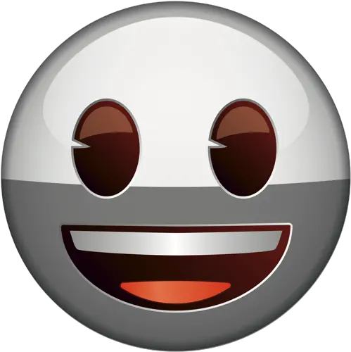  Smiling Face Variant Two Greys Cut Smiley Png Happy Face Logo