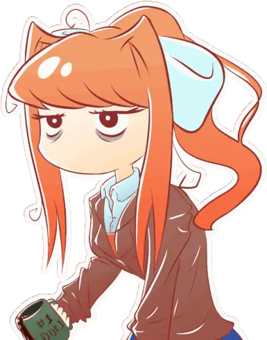  Monika Ddlc Gif Monika Ddlc Tired Png Monika Icon