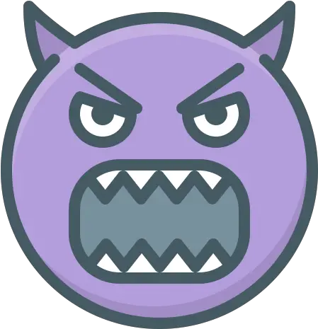  Angry Demon Devil Emoji Evil Face Cartoon Png Demon Face Png