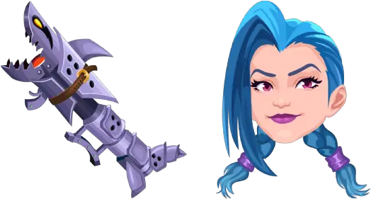  League Of Legends Jinx And Fishbones Cursor U2013 Custom League Of Legends Jinx Fishbones Png Penguin Icon League