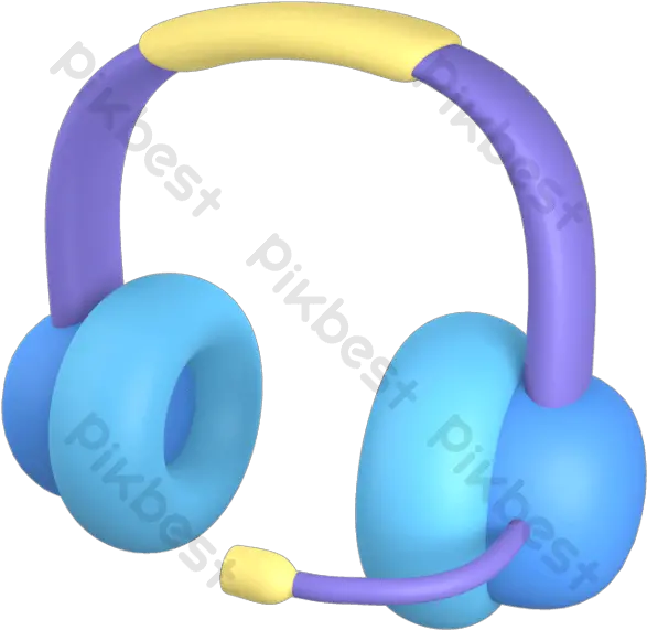  3d Icon Headphone Customer Illustration Object Png Images Baby Toys Headset Icon Png