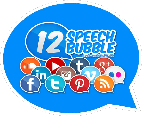  Speech Bubble Styled Social Media Icons Jeipi Mijares Social Media Logo Bubbles Png In Social Media Icon